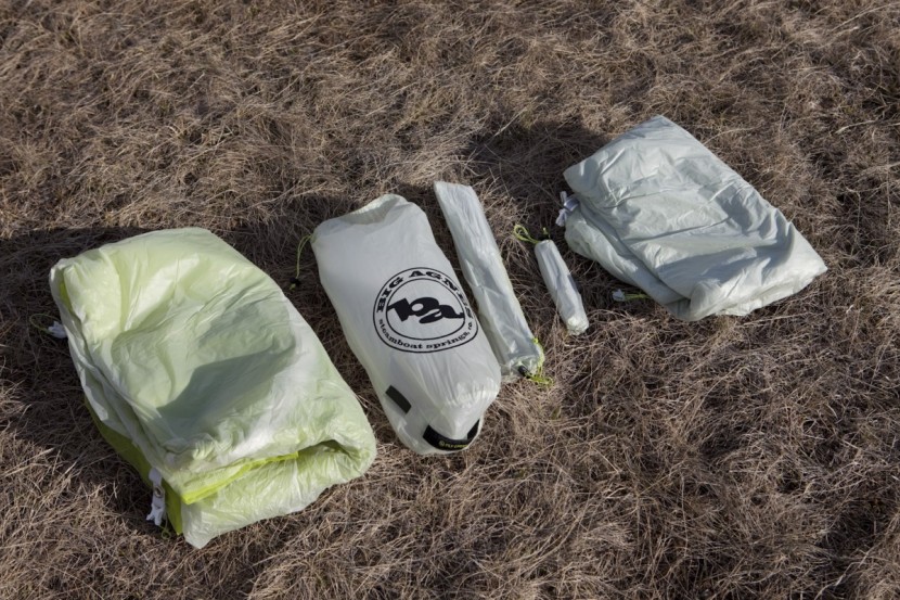 big agnes fly creek hv2 platinum - showing everything that comes included with the fly creek hv 2...