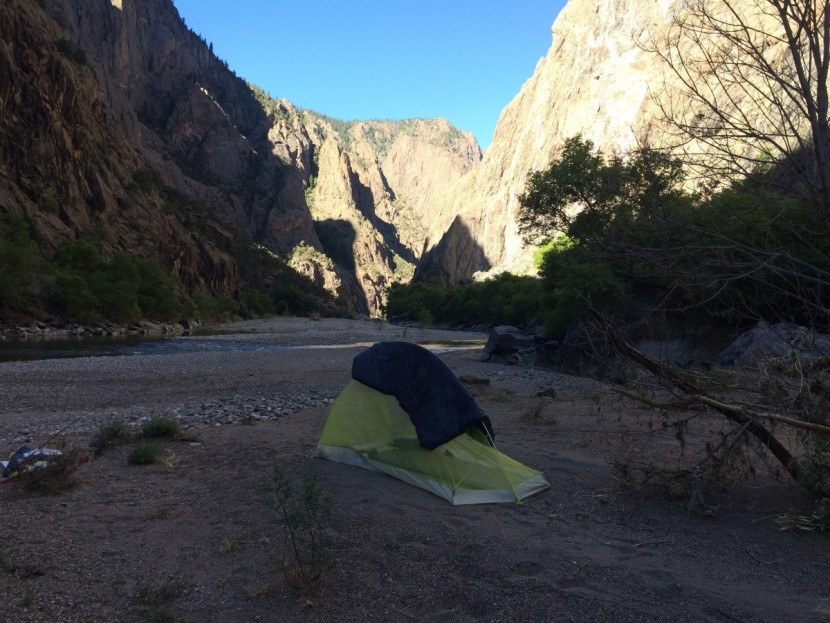big agnes fly creek hv2 platinum - on a super warm but buggy night in the black canyon of the gunnison...