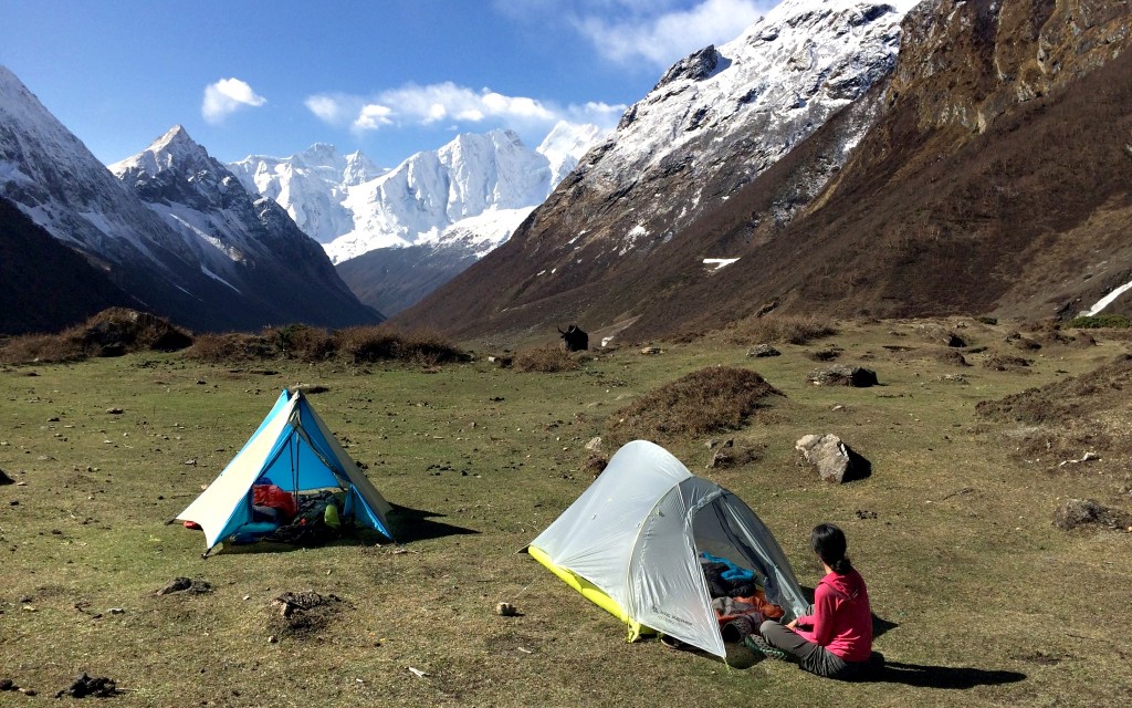 big agnes fly creek hv2 platinum - a leisurely morning is spent lounging near camp high on the manaslu...