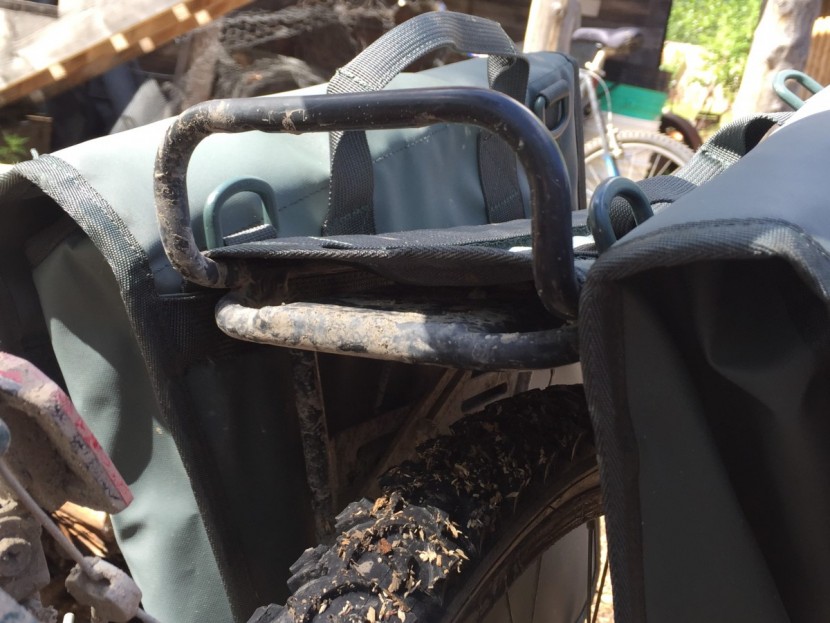 timbuk2 tandem - a "saddlebag" style pannier drapes over the rack and usually has...