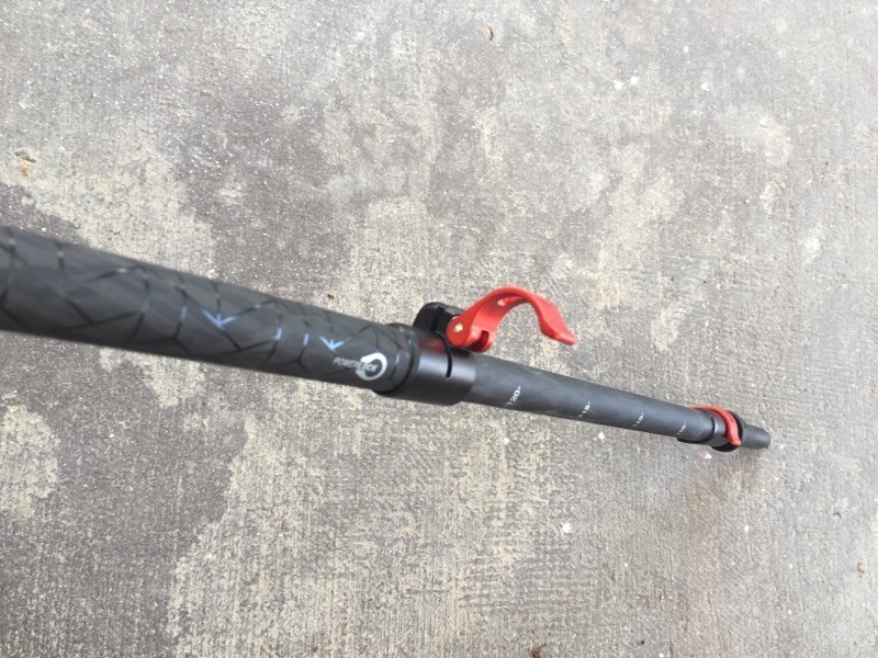 rei co-op flash carbon - the rei co-op flash carbon's metal locking system.