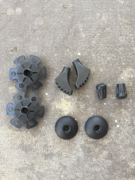 hiker hunger carbon fiber - basket and tip attachments that come with the hiker hunger carbon...