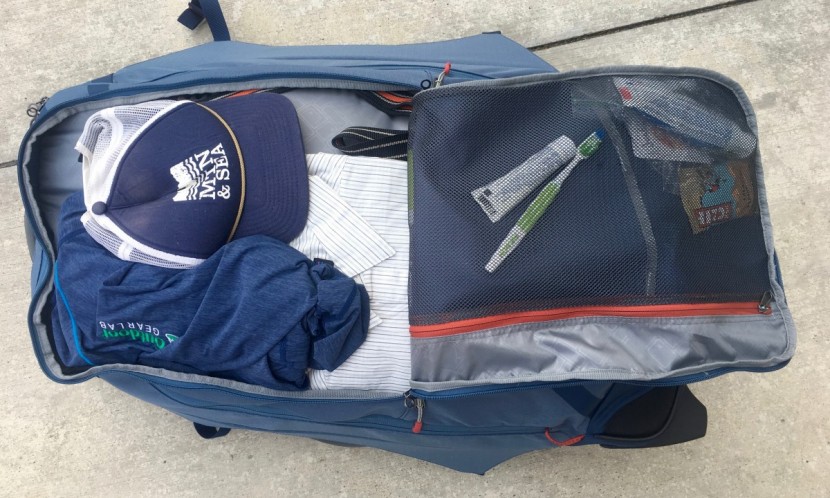 eagle creek gear warrior wheeled - this photo shows the separate zippered u-shaped compartment and...