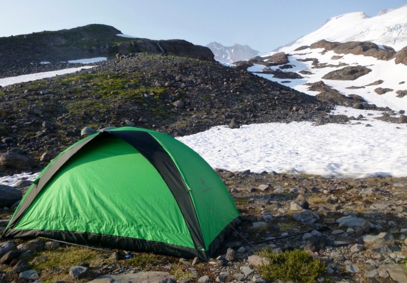 black diamond ahwahnee - the cross-pole creates a nice little awning, but it'll catch the...