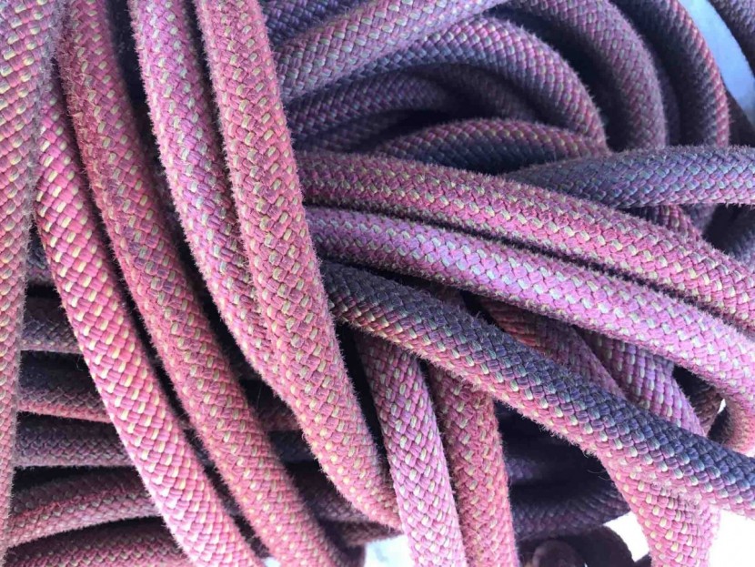 petzl arial - this rope was showing a lot of sheath fuzz after our testing period...