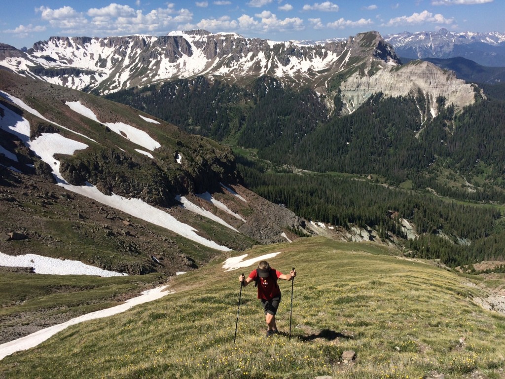 trail running shoes men - while this may look like hiking, we like to call steep off-trail...