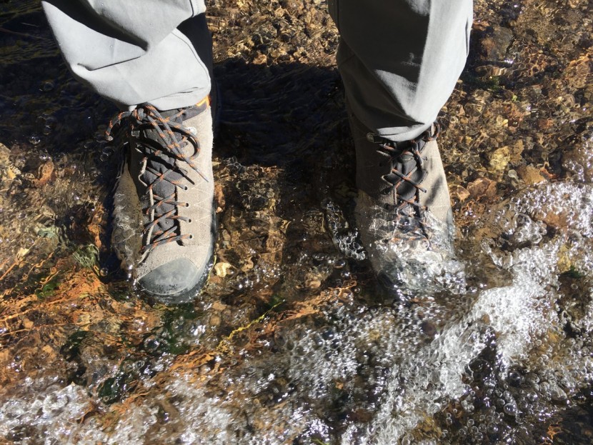 scarpa zodiac plus gtx - the high flood height and one piece suede leather outer kept the...