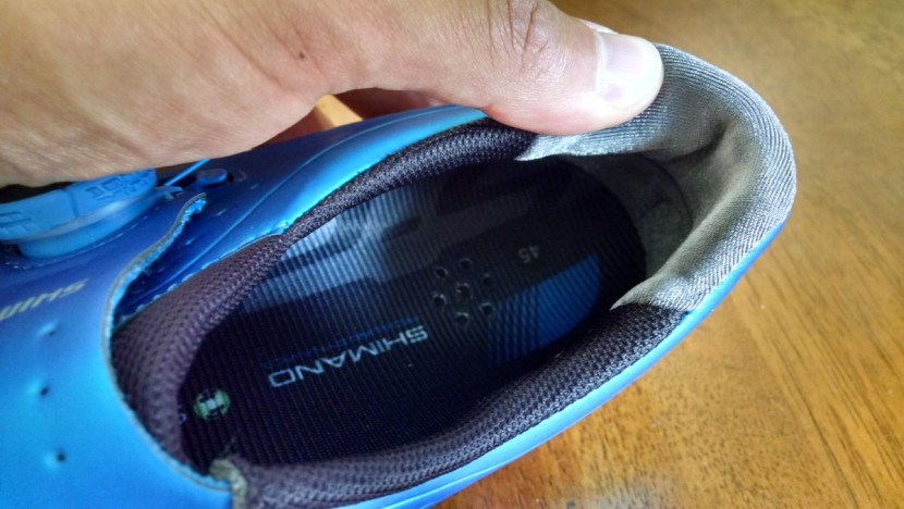 shimano s-phyre rc9 - the inner heel lining uses a unique cat-tongue design that helps...