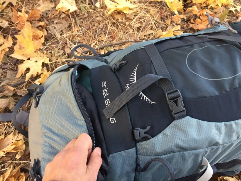 osprey ariel ag 65 - the sleeping bag storage at the bottom of the pack was a difficult...