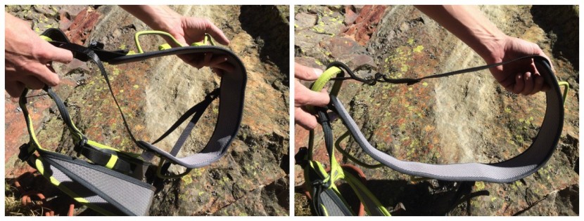 edelrid zack - the waist belt on the edelrid zack has the ability to be slid from...
