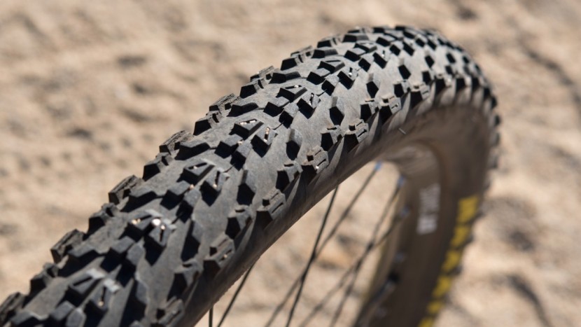 the maxxis ardent rolls fast and works better as a rear tire.