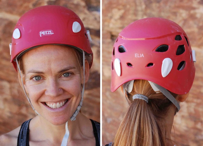 petzl elia for women - leici hendrix is all smiles in the lightweight (for an abs helmet)...