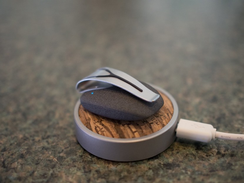 spire stone - the wireless charging pad and the spire device.