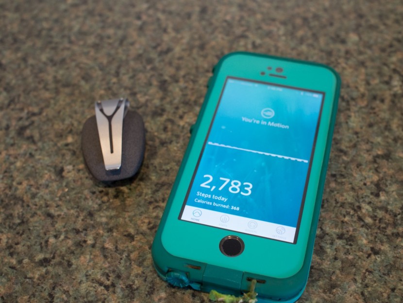 spire stone - the spire device and iphone. the app monitors in real time what you...