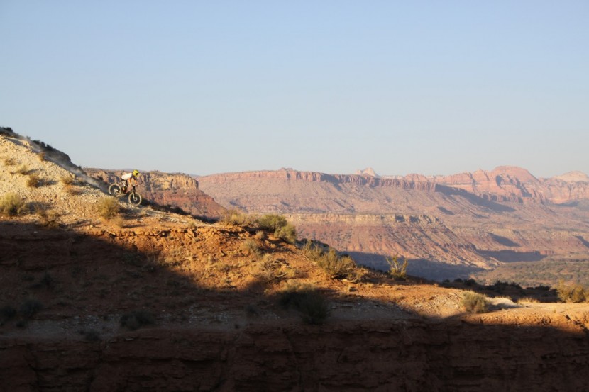 fox racing proframe - finishing off the day with a sunset lap.