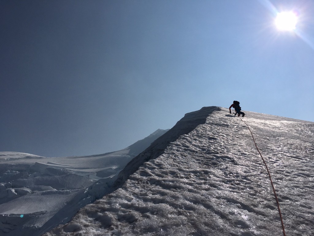 mountaineering backpack - fast and light alpinism on mt. baker's north ridge.