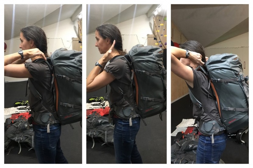 mammut trion pro 50 + 7 - the trion pro consistently put a bit too much of the load on our...