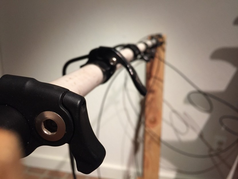 kind shock lev integra - the ks polycarbonate remote lever, foreground, while mounted for...