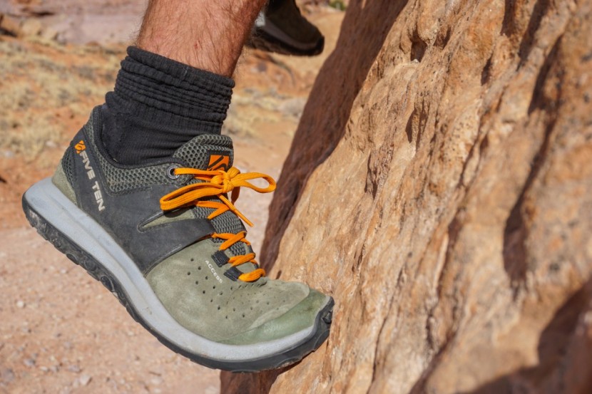 five ten access - insensitive and not very stiff, our testers didn't like climbing in...