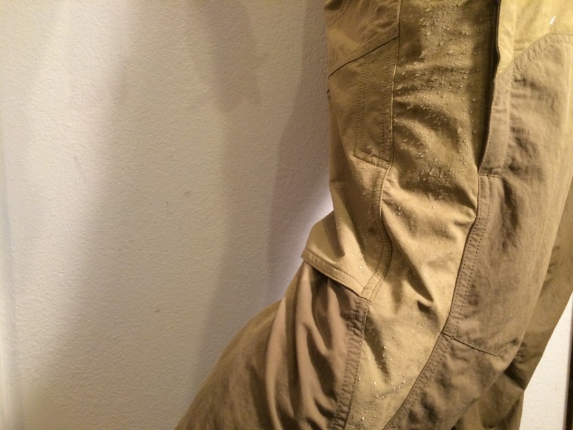 rei co-op screeline - immediately after the shower test, you can see how the stretchy...