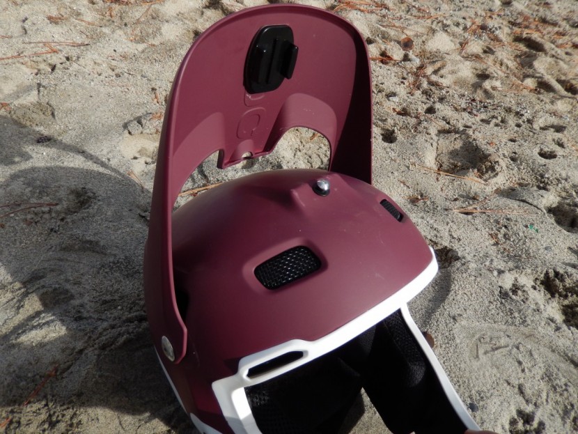 poc coron - the visor is designed to break away in the event of a head-on crash.