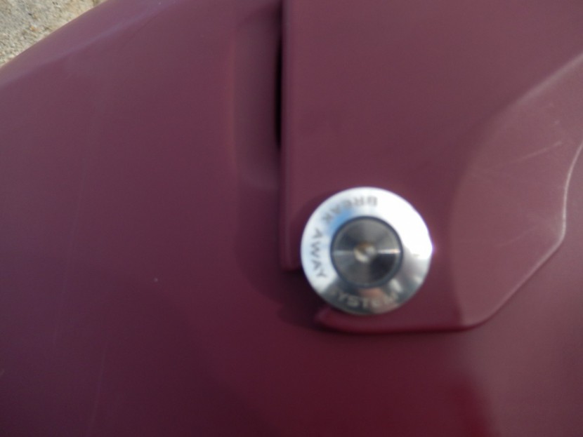 poc coron - the substantial visor bolts on the poc.