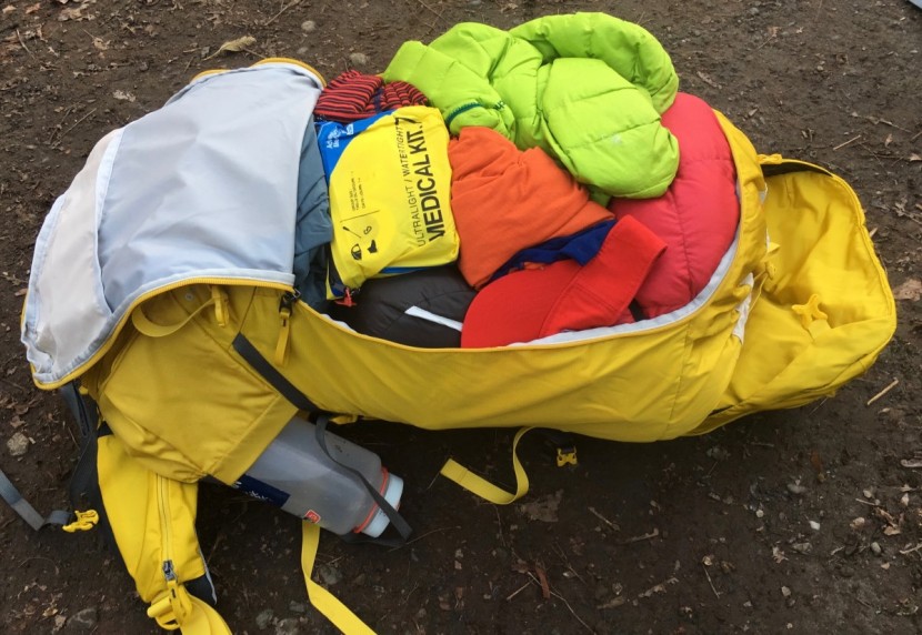 thule versant 70 - one of the nicer features of this pack is its huge upside-down "u"...