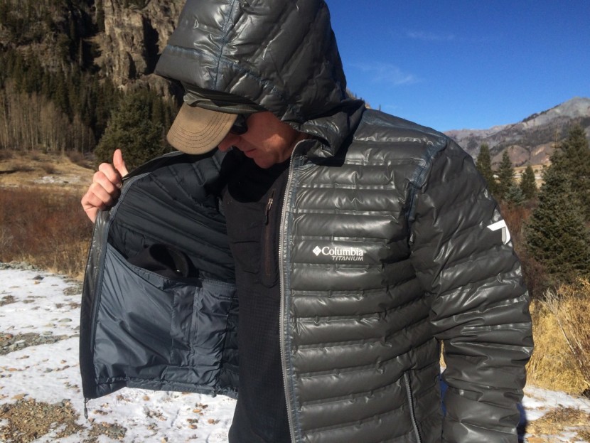 columbia outdry ex gold down hooded - one feature of this jacket that we really liked was the dual...