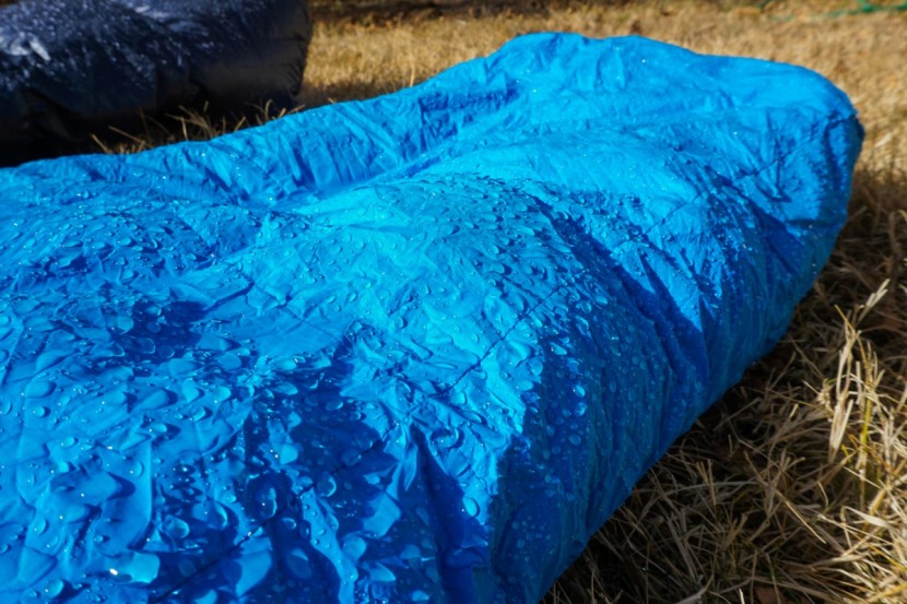 sea to summit talus ts iii - the 2dnano shell has no trouble against short spells of light rain.