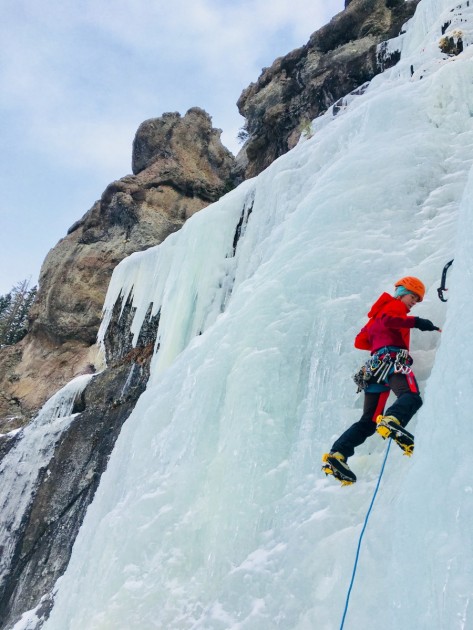 marmot spire for women - testing the spire on a beautiful winter day.