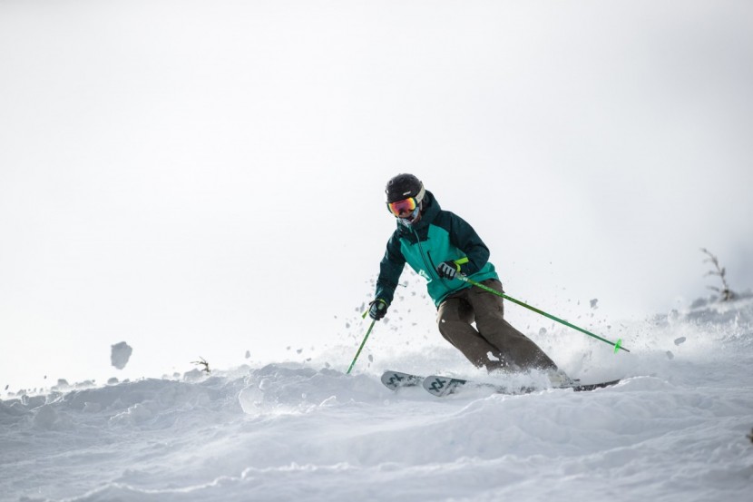 volkl 90eight w - the 90eight relies on its stiffness to push through funky snow.