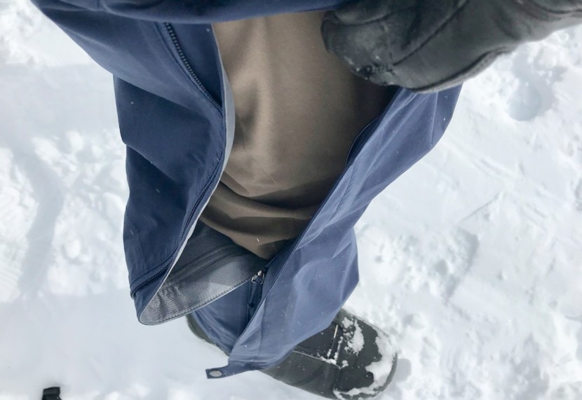 patagonia cloud ridge pants - the side zips go from the hip all the way to foot. it's easy to get...