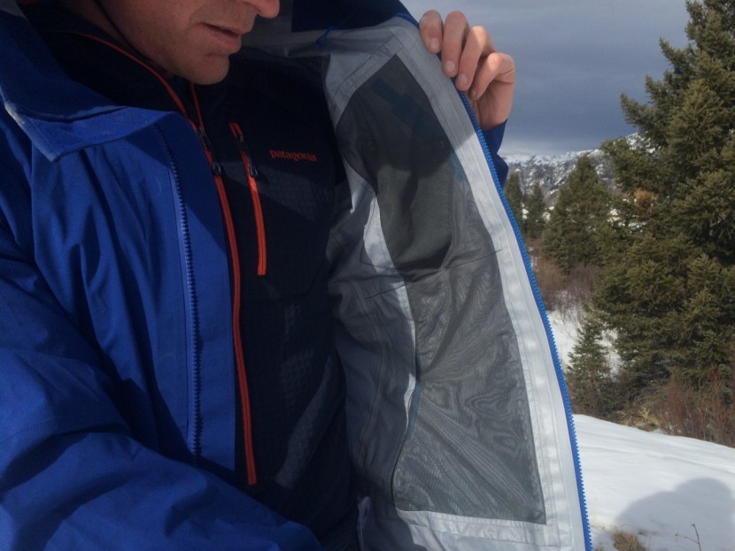 outdoor research axiom - this mesh panel on the inside of the axiom is the backer to two...