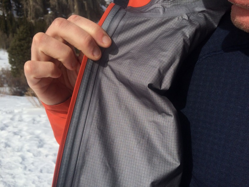hardshell jacket - shown here is the membrane and inner layer of one of the hardshell...