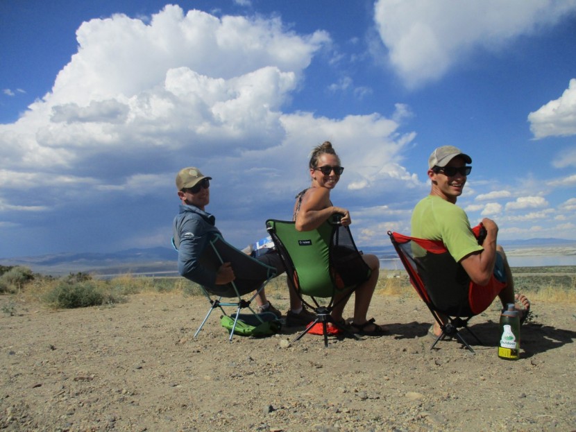 rei co-op flexlite chair - from left to right: travelchair joey, helinox swivel, rei flexlite.