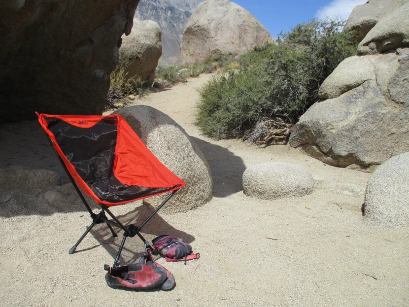 rei co-op flexlite chair - a great companion for a hot summer day at the buttermilks.