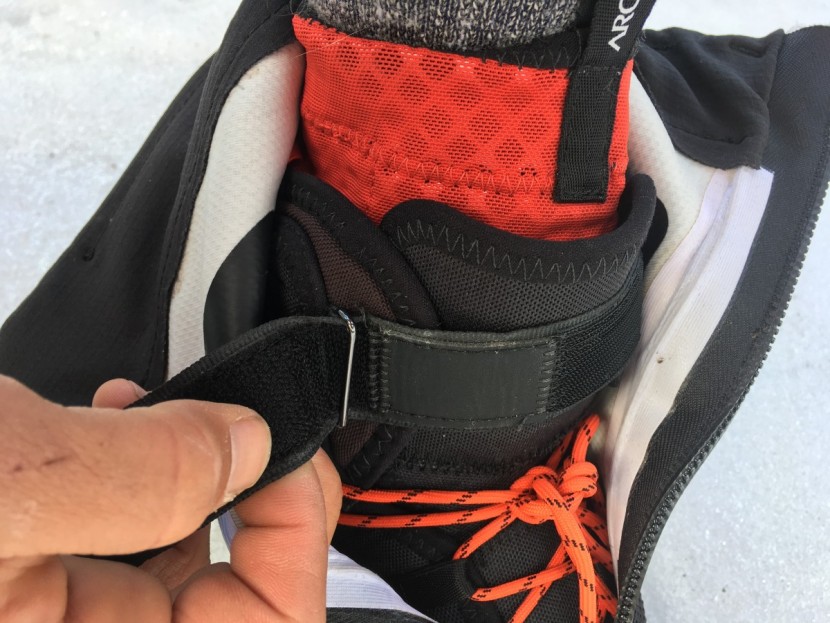 arc'teryx acrux ar - we liked the ability to quickly unzip the gaiter and adjust the...