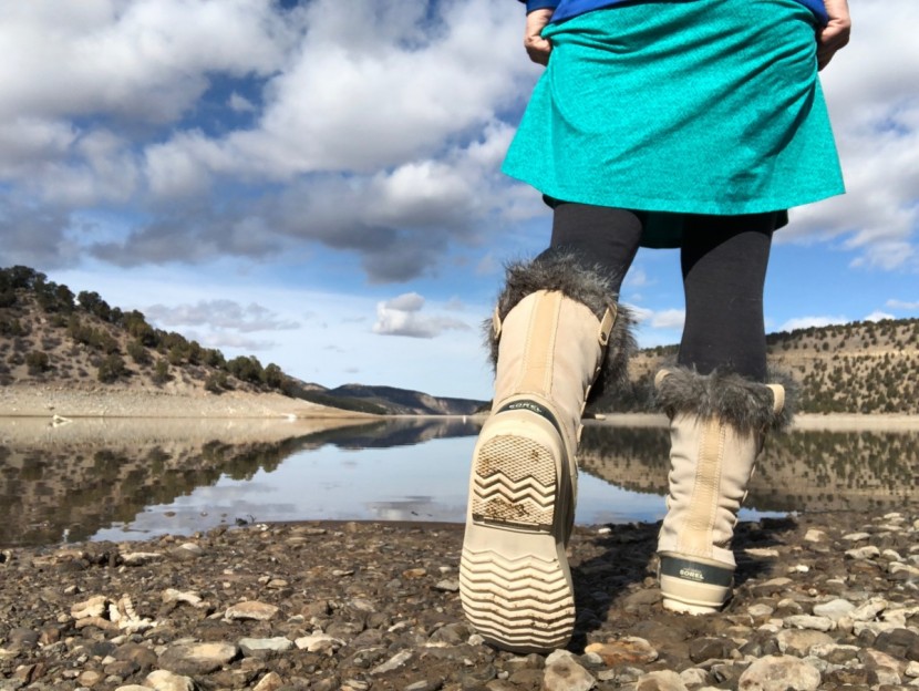 sorel joan of arctic - the lug-less design is perfect for snow, but not technical terrain.