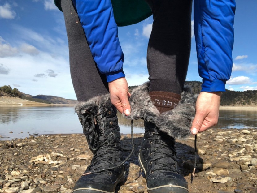 columbia heavenly omni-heat lace-up - during our water tests, this boot stayed dry until it met the point...