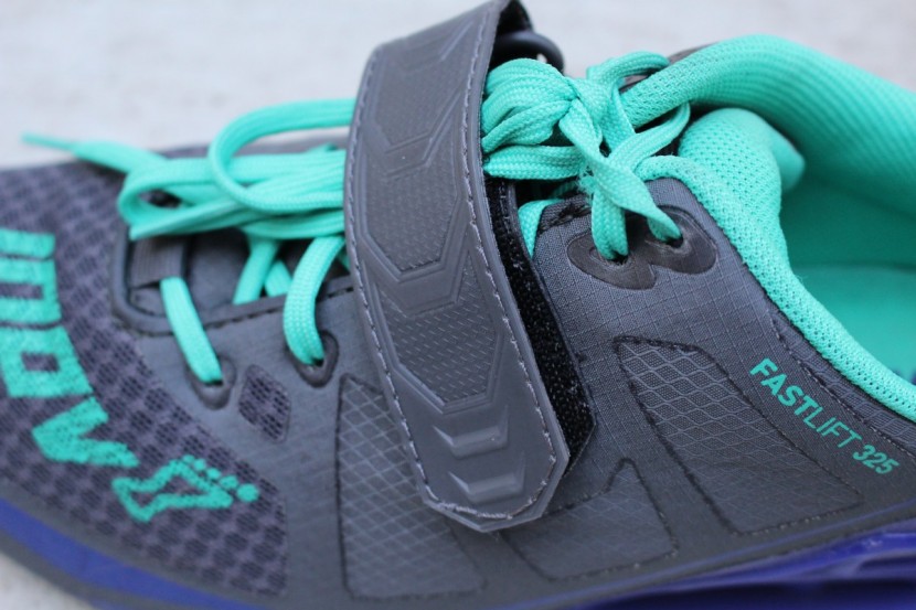 inov-8 fastlift 325 - like most lifting shoes, the fastlifts feature a velcro strap across...