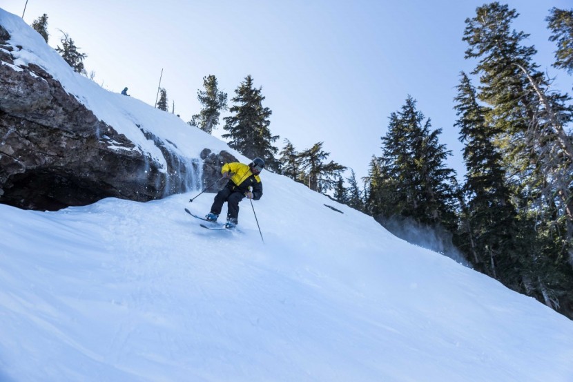 dynastar legend x96 - these skis are so easy to swing around! drop this rock like it was...