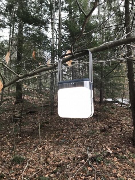 biolite baselantern xl - this light looks out of place in the woods. it's too heavy to hang...