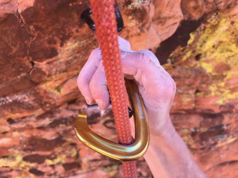 black diamond positron quickdraw - here's where you'll really appreciate the keylock gate - when trying...