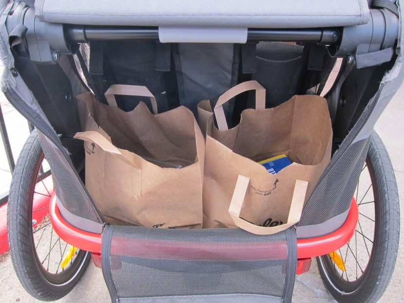 hamax outback multi-sport - the cargo area is large enough to fit two bags of groceries...