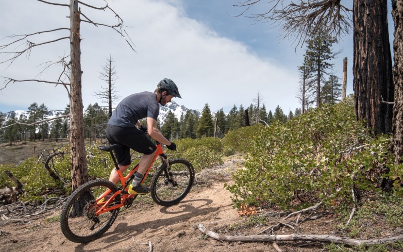 kona process 134 se 2018 - out of the saddle, the process 134 se's long reach was a benefit...