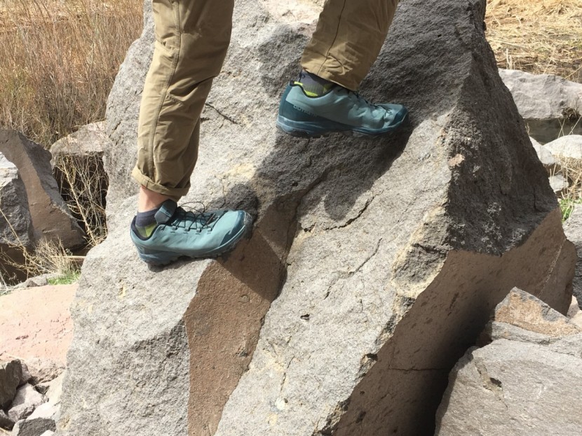 salomon outpath gtx - the contagrip sole scrambles around on rock with ease, finding good...