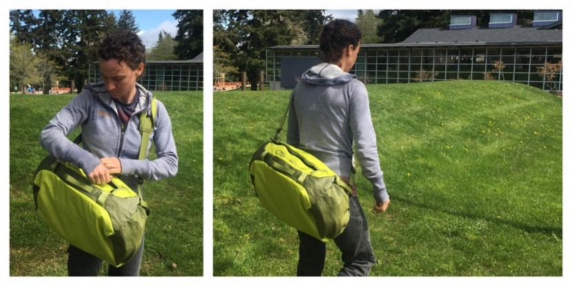 osprey transporter 40 - the offset attachment points for the shoulder strap made the duffel...