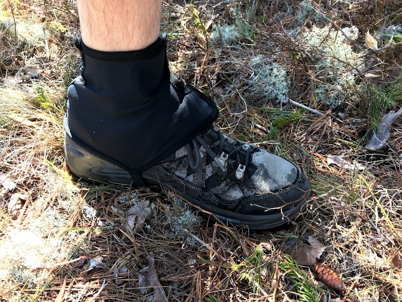 outdoor research overdrive wrap - a secure, snug fit around skinny ankles.