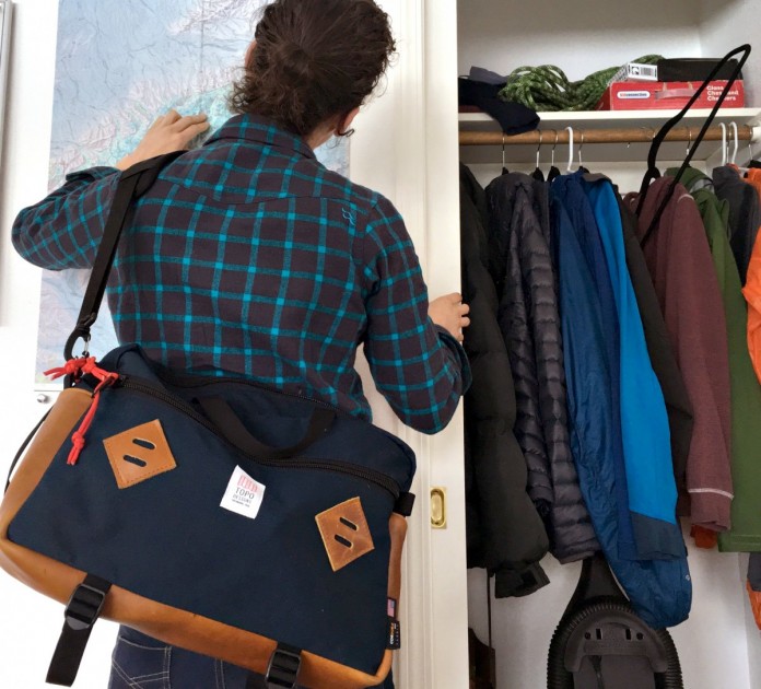topo designs mountain briefcase - scoping our next adventure on the map with the topo designs mountain...