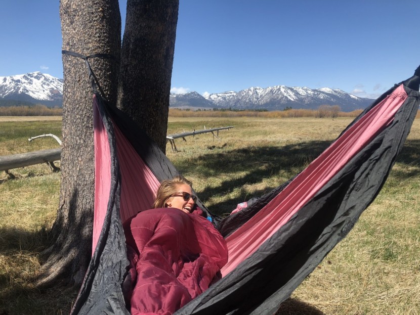 bear butt double - in a double wide hammock, finding a flat diagonal lay to sleep is a...